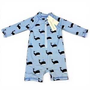 New Janie & Jack Baby Bathing Suit with Blue Whales